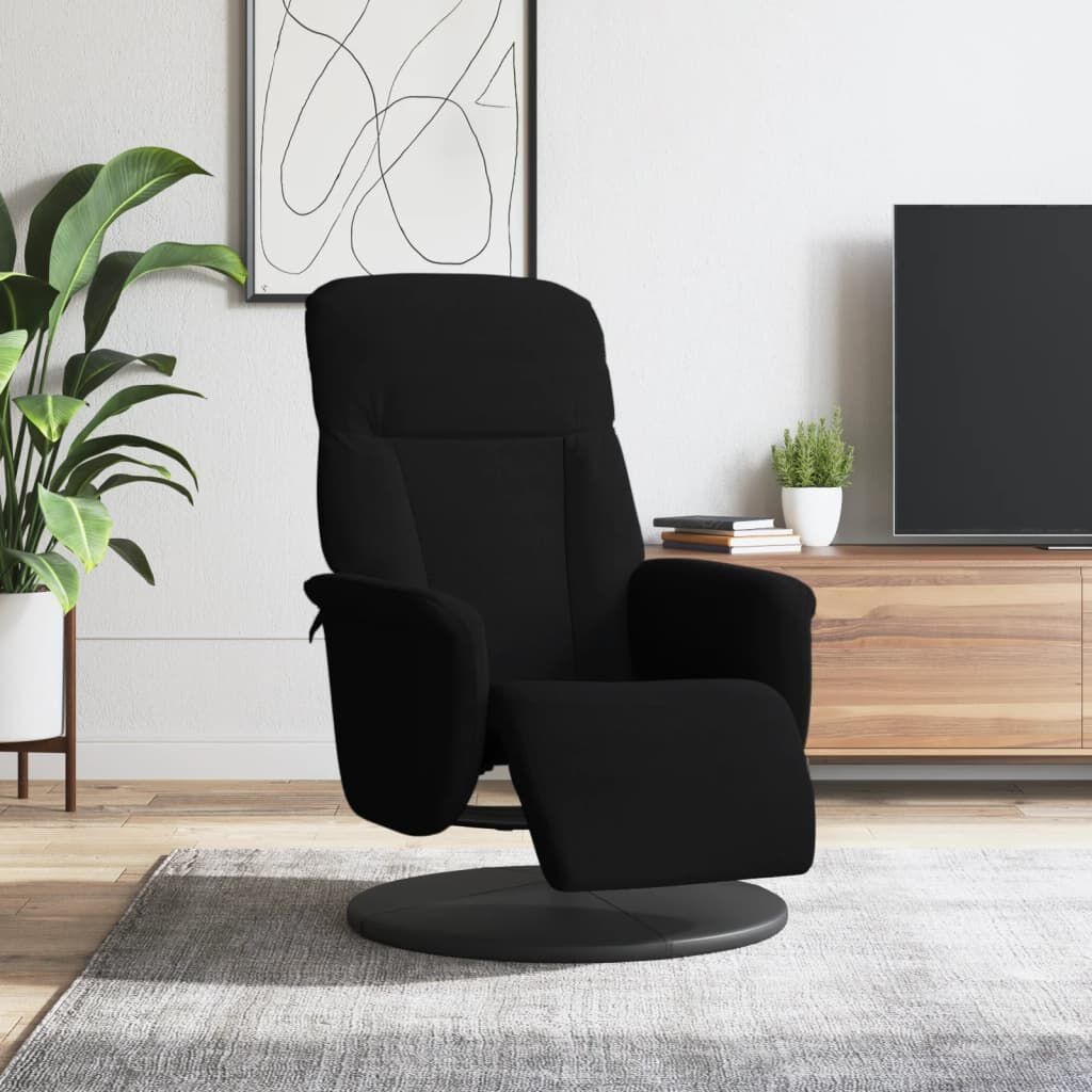 vidaXL Fauteuil met voetensteun, fluweel zwart - 76% korting