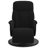 vidaXL Fauteuil met voetensteun, fluweel zwart - 76% korting