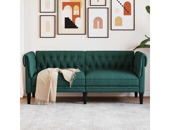 Donkergroene Chesterfield Tweezitsbank - 35% Korting