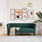 Donkergroene Chesterfield Tweezitsbank - 35% Korting