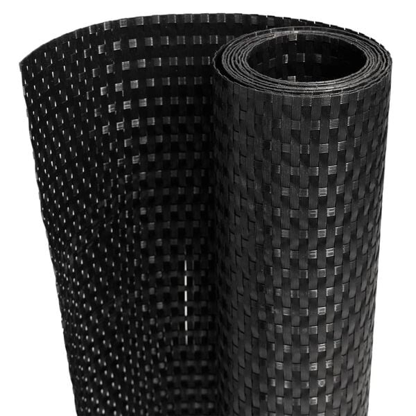 vidaXL Balkonscherm Poly Rattan Zwart - 600x80cm - 34% Korting