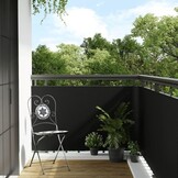 vidaXL Balkonscherm Poly Rattan Zwart - 600x80cm - 34% Korting
