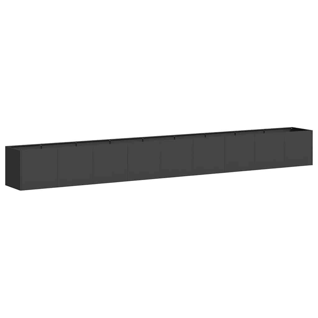 VidaXL Plantenbak Koudgewalst Staal Zwart 360x40x40cm - 35% Korting