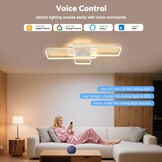 Slimme LED Plafondlamp Matter 90cm Wit - 34% Korting