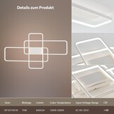 Slimme LED Plafondlamp Matter 90cm Wit - 34% Korting