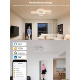 Slimme LED Plafondlamp Matter 90cm Wit - 34% Korting