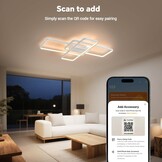 Slimme LED Plafondlamp Matter 90cm Wit - 34% Korting