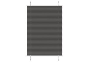 Plissé rolgordijn 100x150 cm Polyester Zwart - 43% Korting