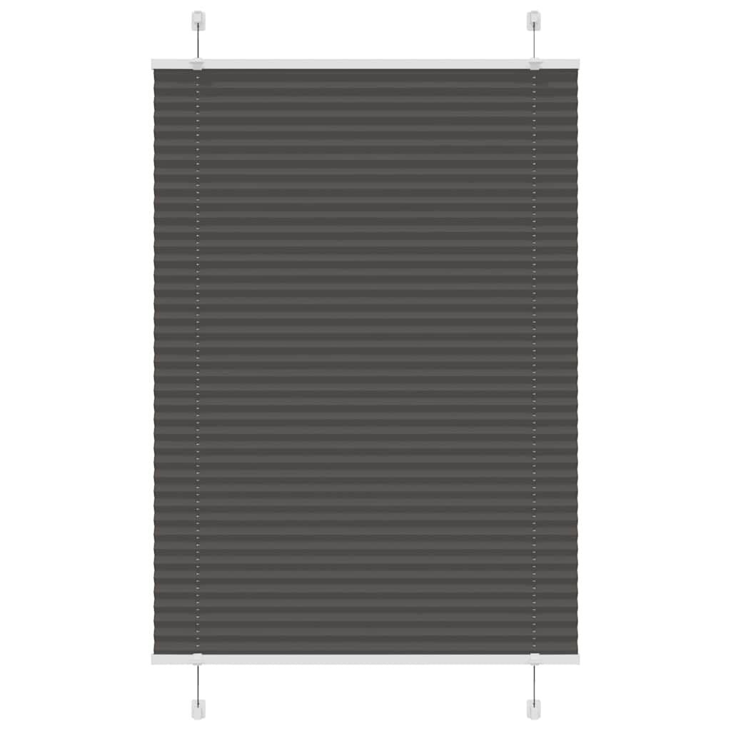 Plissé rolgordijn Polyester Zwart 100x150 cm - 56% Korting!