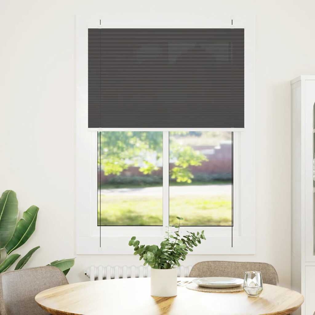 Plissé rolgordijn Polyester Zwart 100x150 cm - 56% Korting!