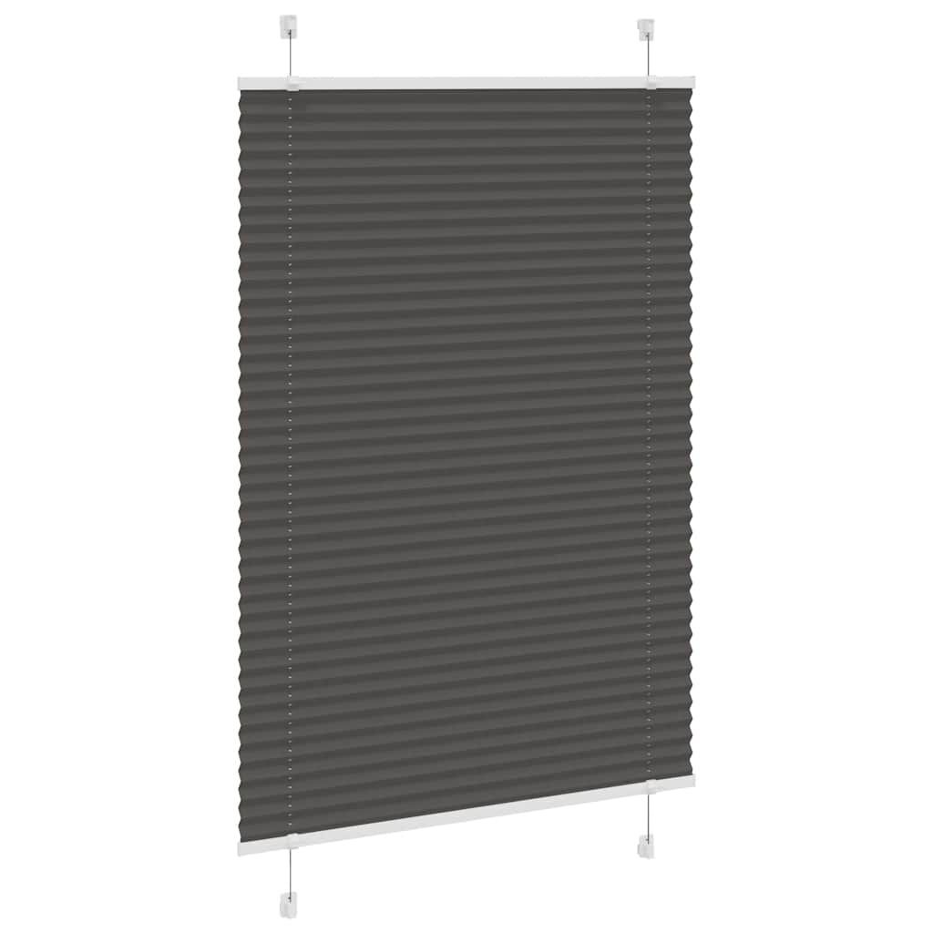Plissé rolgordijn Polyester Zwart 100x150 cm - 56% Korting!
