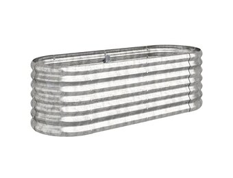 Stalen Plantenbak Zilver - 114x40x36 cm - 33% Korting!