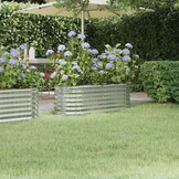 Stalen Plantenbak Zilver - 114x40x36 cm - 33% Korting!