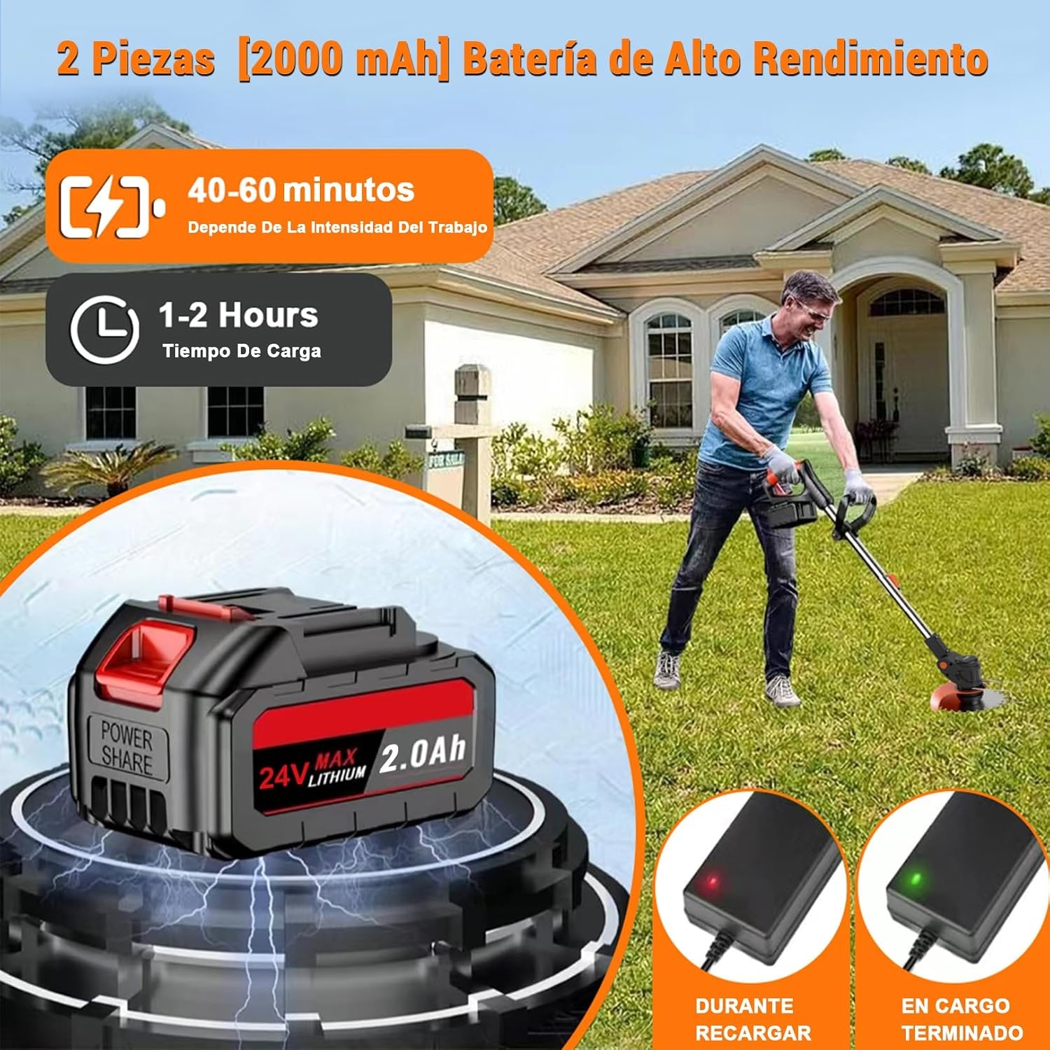 Draadloze Grastrimmer 24V - 34% Korting
