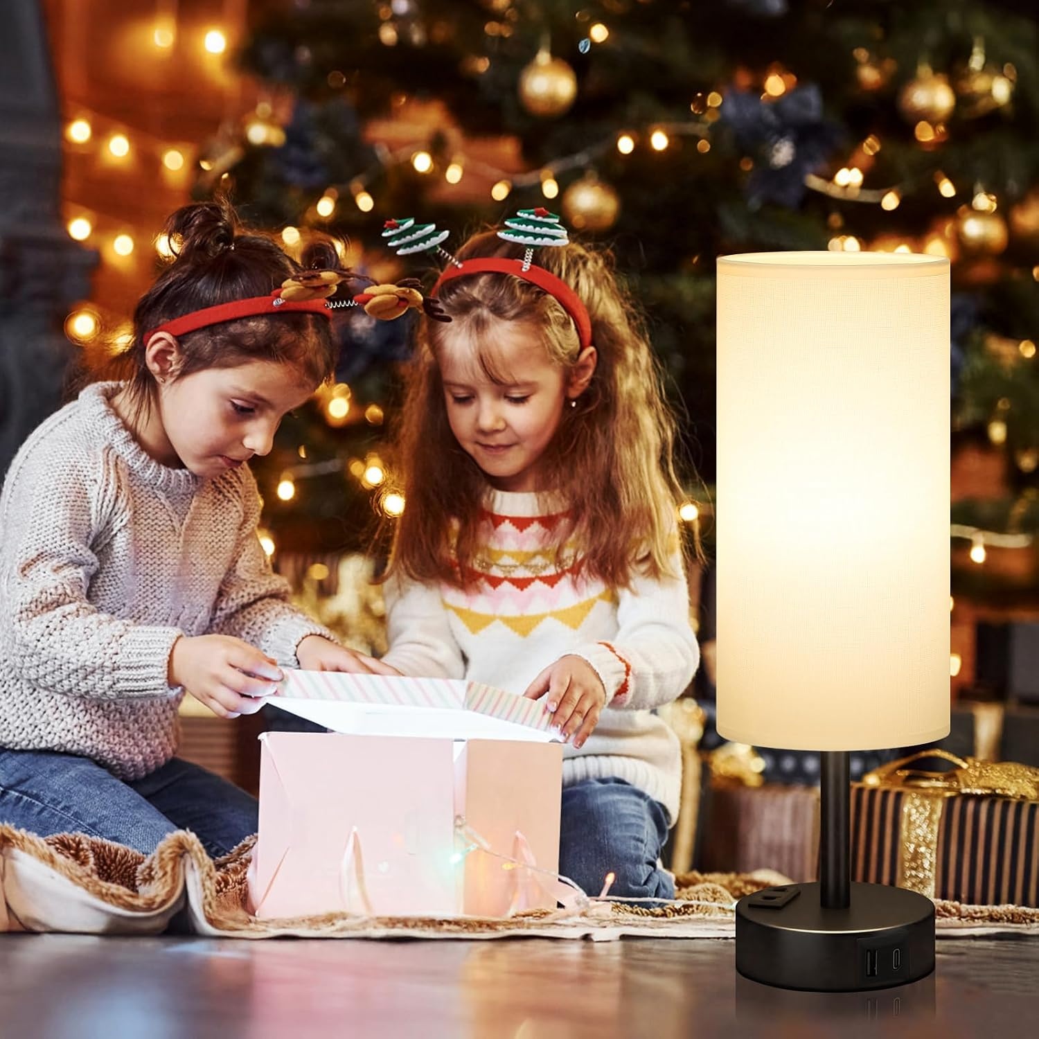 Dimbaar Nachttischlamp met USB & Stopcontact - 34% Korting