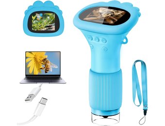 Digitale Kindermicroscoop | 1000x Vergroting | Blauw | 33% Korting