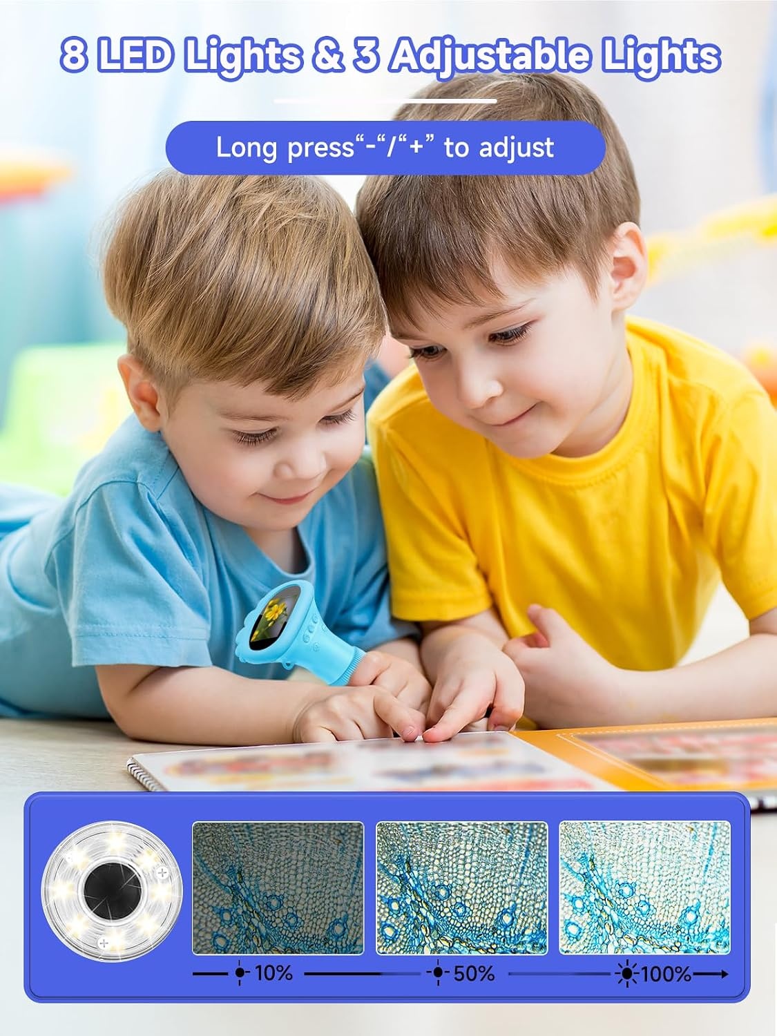 Digitale Kinder Microscoop 1000x Vergroting - Blauw (44% Korting)