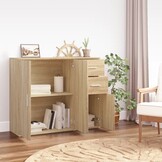 Dressoir Sonoma Eiken 91x29,5x75 cm - 54% Korting