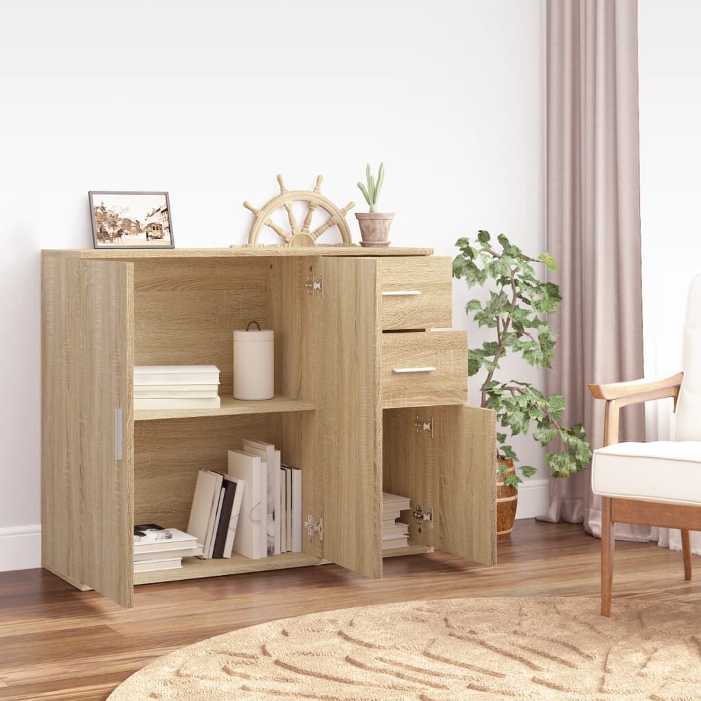 Dressoir Sonoma Eiken 91x29,5x75 cm - 54% Korting