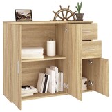 Dressoir Sonoma Eiken 91x29,5x75 cm - 54% Korting