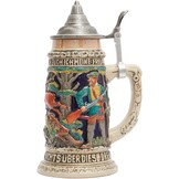 Keramische Bierpul met Tinnen Deksel - 34% Korting!