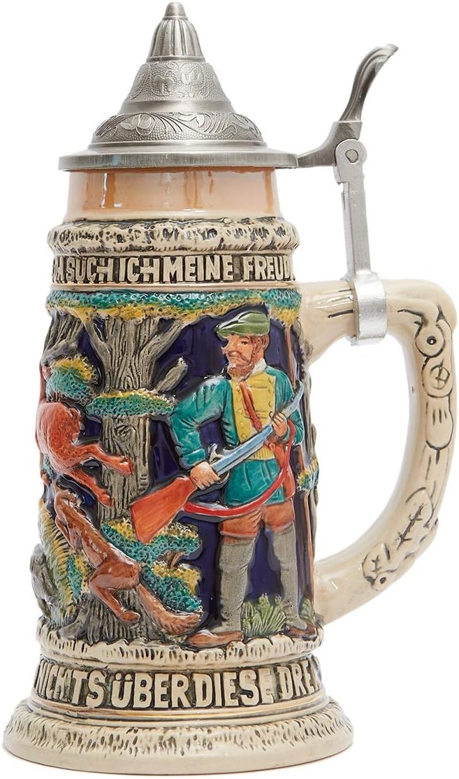 Keramische Bierpul met Tinnen Deksel - 34% Korting!