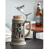 Keramische Bierpul met Tinnen Deksel - 34% Korting!