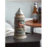 Keramische Bierpul met Tinnen Deksel - 34% Korting!