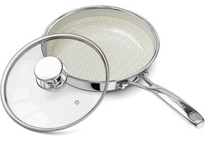 Koekenpan 20 cm RVS met Keramische Anti-aanbaklaag - 46% Korting!