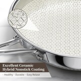 Koekenpan 20 cm RVS Keramisch Anti-aanbak, Inclusief Deksel - 60% Korting