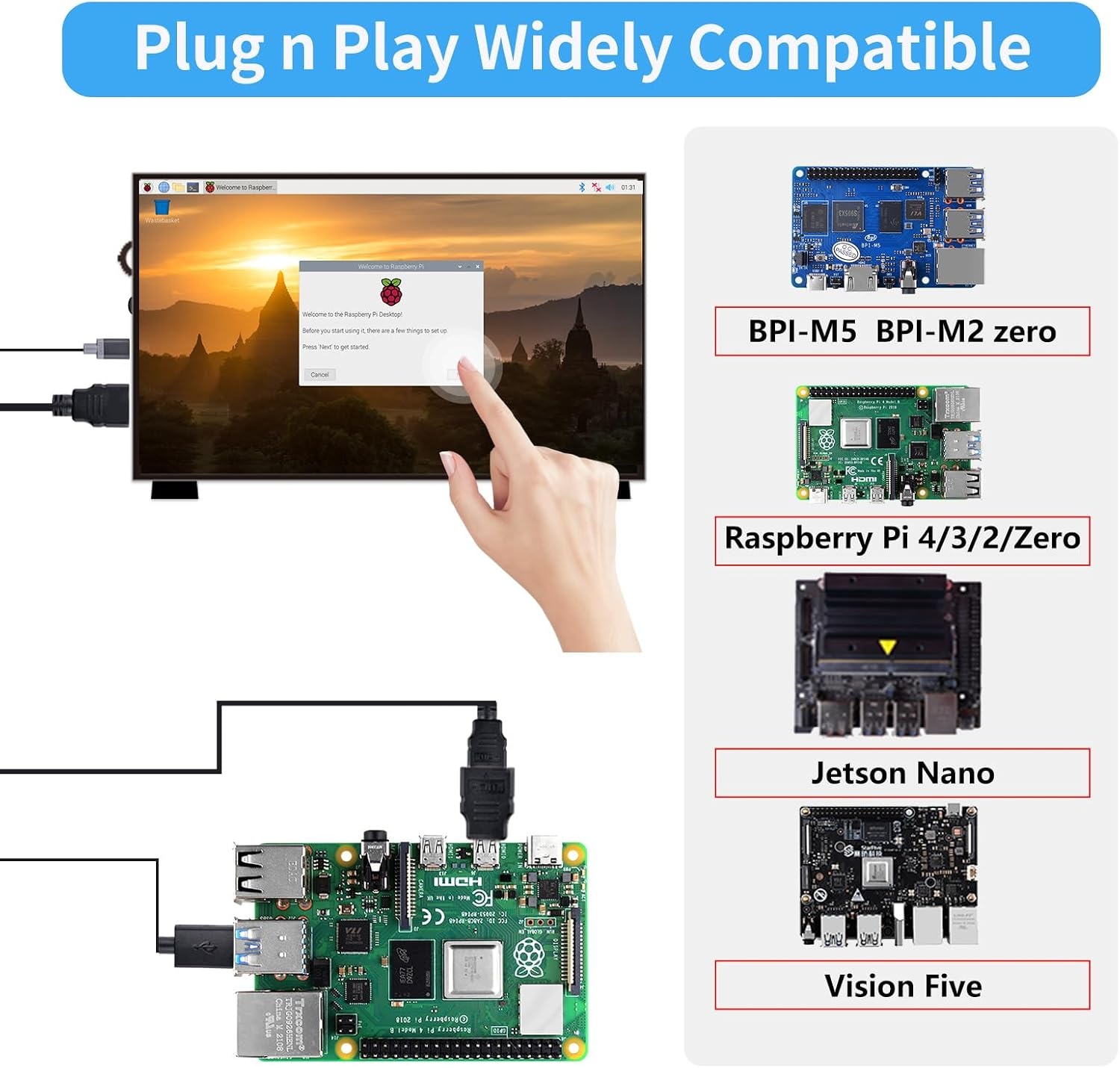 10.1" IPS Touchscreen Monitor met 34% Korting