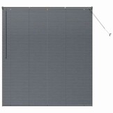 Donkergrijs Aluminium Jaloezie met Gordijn 160x175cm - 59% Korting