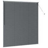 Donkergrijs Aluminium Jaloezie met Gordijn 160x175cm - 59% Korting