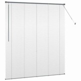 Donkergrijs Aluminium Jaloezie met Gordijn 160x175cm - 59% Korting