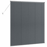 Donkergrijs Aluminium Jaloezie met Gordijn 160x175cm - 59% Korting