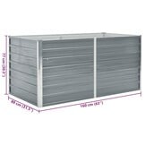 Verhoogde Plantenbak 160x80x77cm Staal Grijs (34% Korting)