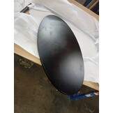 Ovaal Tafelblad Eikenhout Donkerbruin 100x50cm - 73% Korting