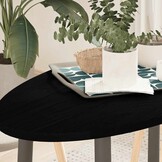 Ovaal Tafelblad Eikenhout Donkerbruin 100x50cm - 73% Korting