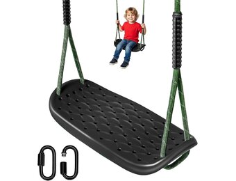 Antislip Boomschommelset met Verstelbaar Touw - Zwart (34% Korting)