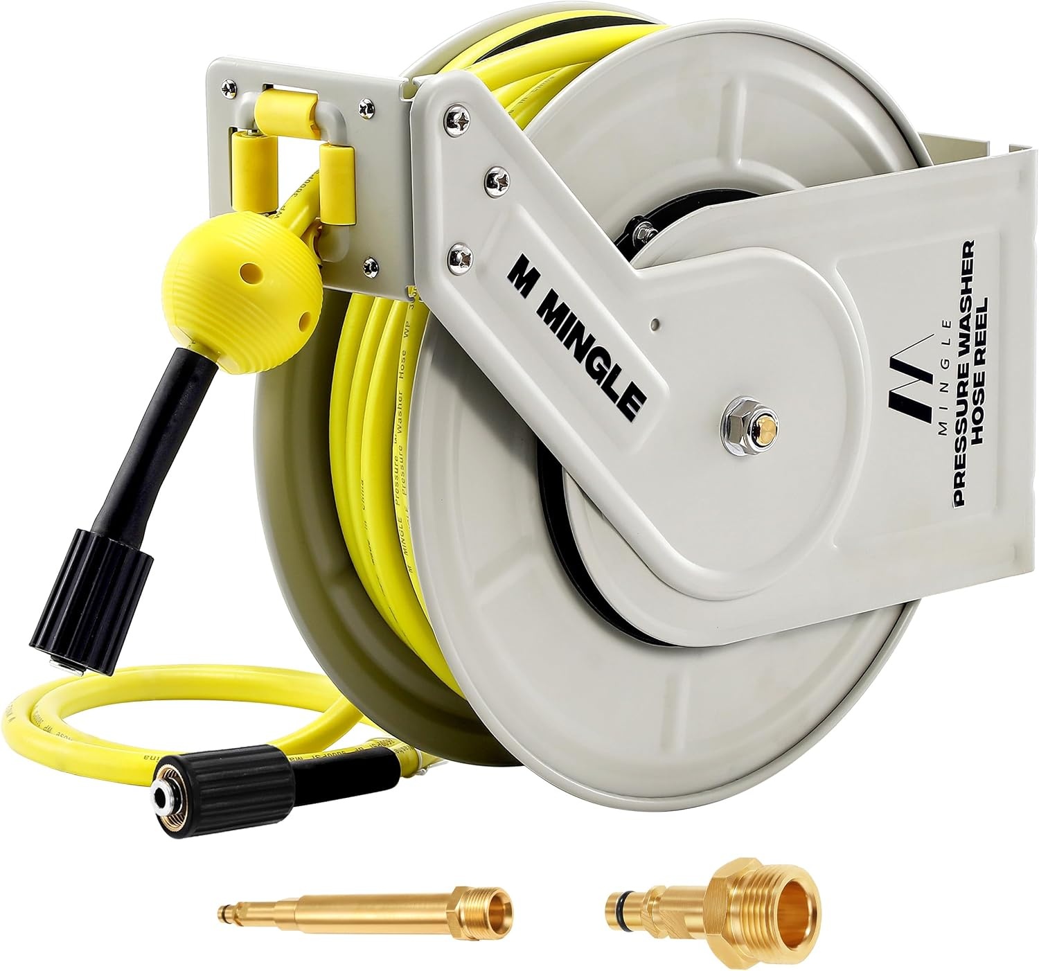 M MINGLE Hogedrukreiniger Slanghaspel - 3600 PSI, Karcher Compatibel