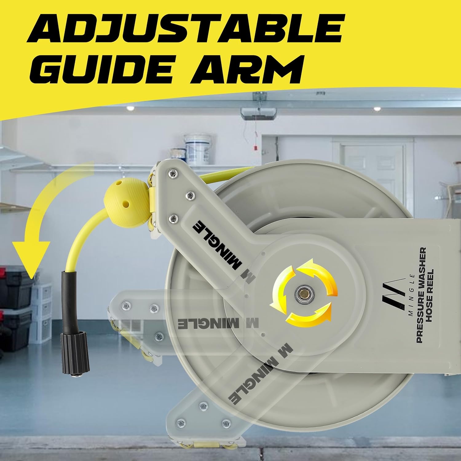 M MINGLE Hogedrukreiniger Slanghaspel - 3600 PSI, Karcher Compatibel