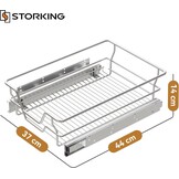 Uittrekbare Keukenkastlade 40cm Breed - Verchroomd Staal - 49% Korting
