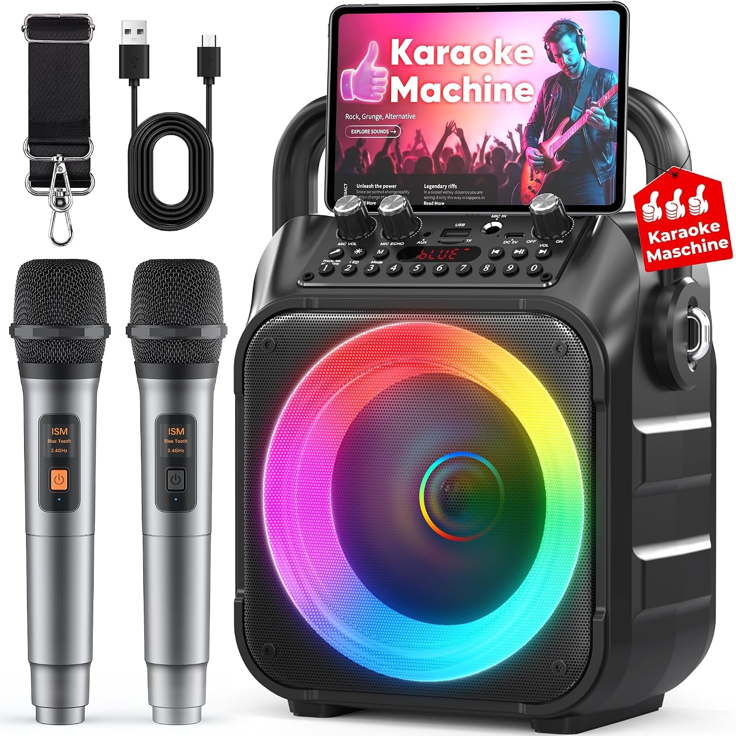 Karaoke Machine Wowstar met 2 Microfoons - 34% Korting