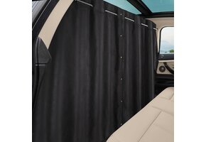 Auto Scheidingsgordijn Universeel 180x126cm Zwart Suède - 40% Korting
