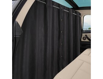 Auto Scheidingsgordijn Zwart 180x126 cm - 34% Korting!