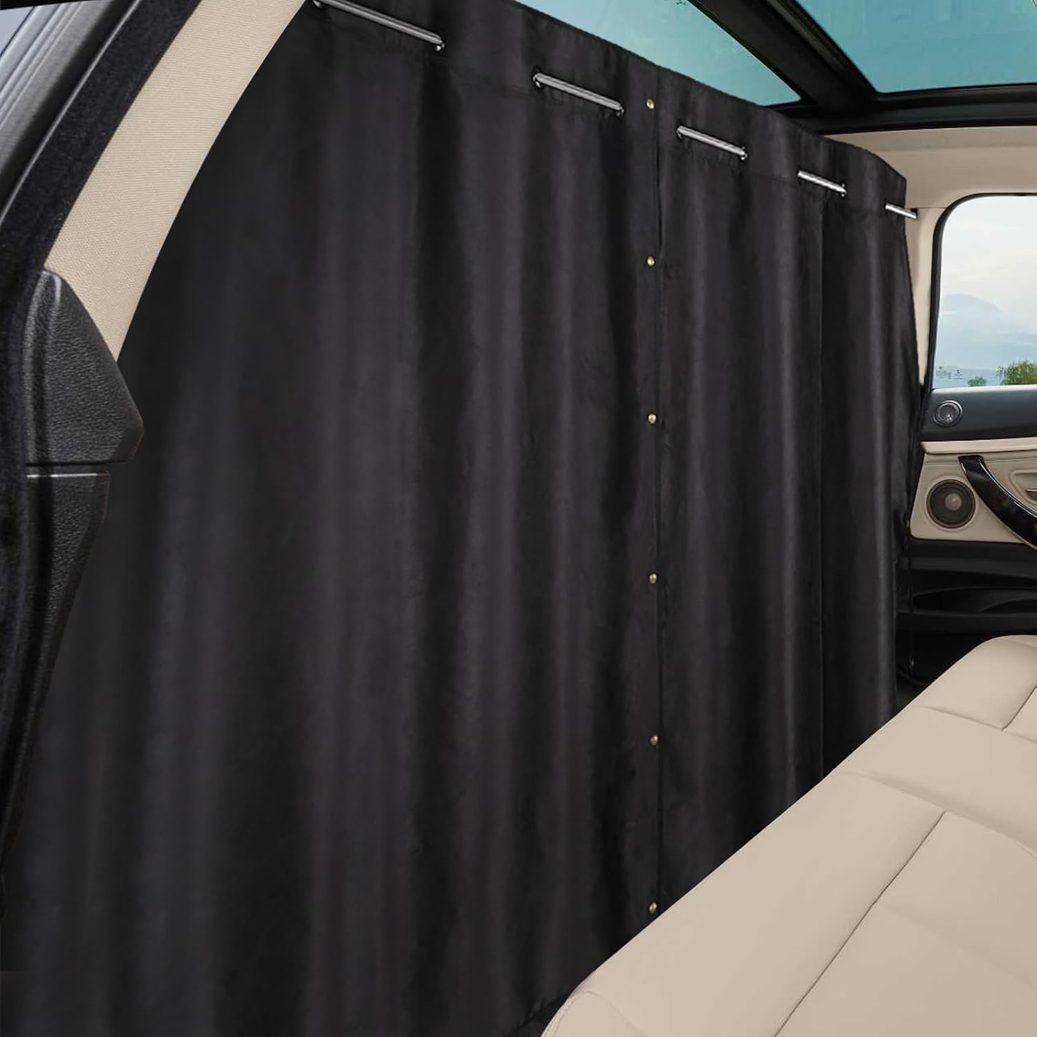 Auto Scheidingsgordijn Zwart 180x126 cm - 34% Korting!