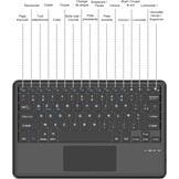 AZERTY Toetsenbordhoes Zwart PU-leer voor Lenovo Tab P12 12,7 inch - 58% Korting