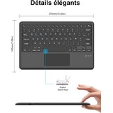 AZERTY Toetsenbordhoes Zwart PU-leer voor Lenovo Tab P12 12,7 inch - 58% Korting