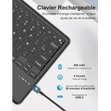 AZERTY Toetsenbordhoes Zwart PU-leer voor Lenovo Tab P12 12,7 inch - 58% Korting