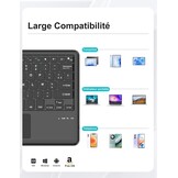 AZERTY Toetsenbordhoes Zwart PU-leer voor Lenovo Tab P12 12,7 inch - 58% Korting